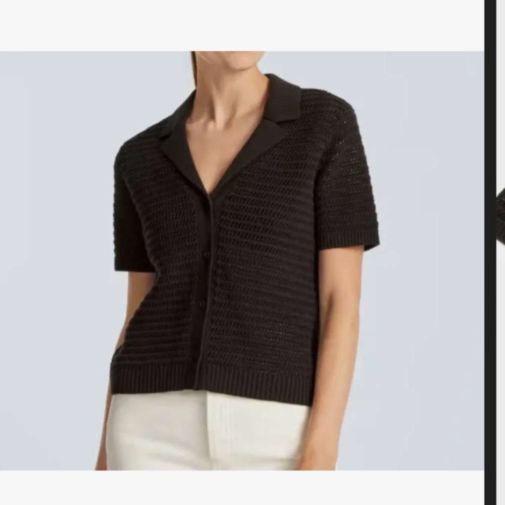 NWT Everlane cotton crotchet knit cardigan